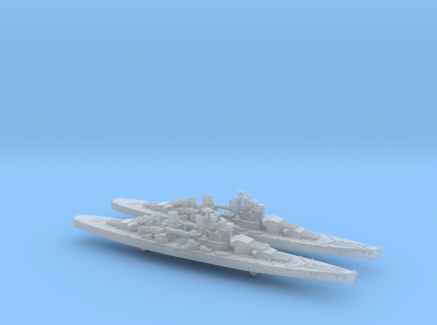 1/3000 UK Lion class battleship (1939) x2 in Tan Fine Detail Plastic