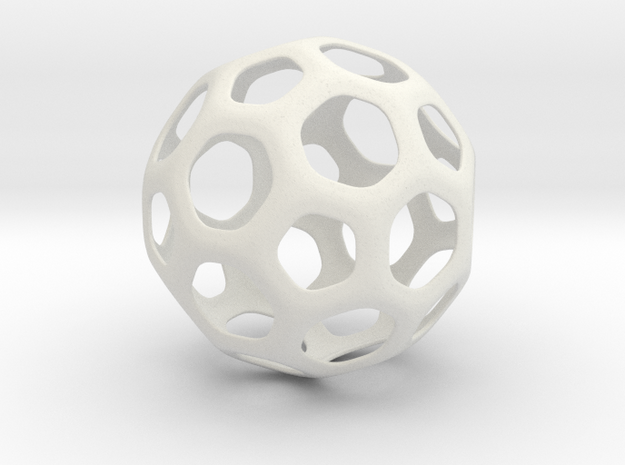Hive Ball Large in White Natural Versatile Plastic