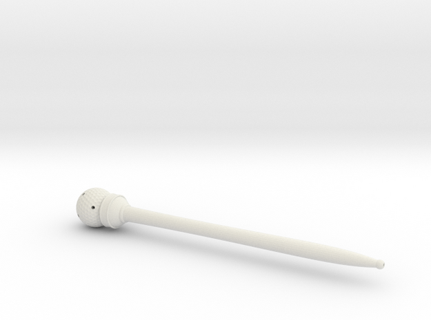 Hairstick with golf ball in White Natural Versatile Plastic