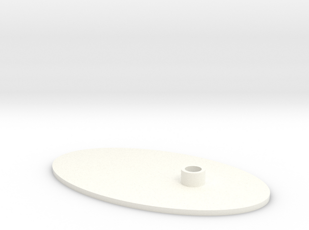 Flat Stand  in White Processed Versatile Plastic