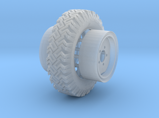 1/24 Australian Land Rover LRPV wheels in Tan Fine Detail Plastic
