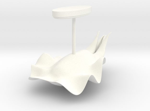 Cuttlefish 4.6cm w/base in White Processed Versatile Plastic