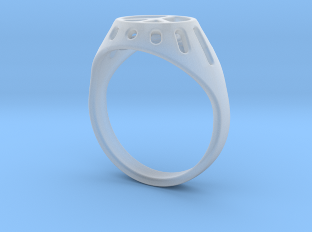 Joviart Peace Ring 02 - D17,5mm in Smooth Fine Detail Plastic