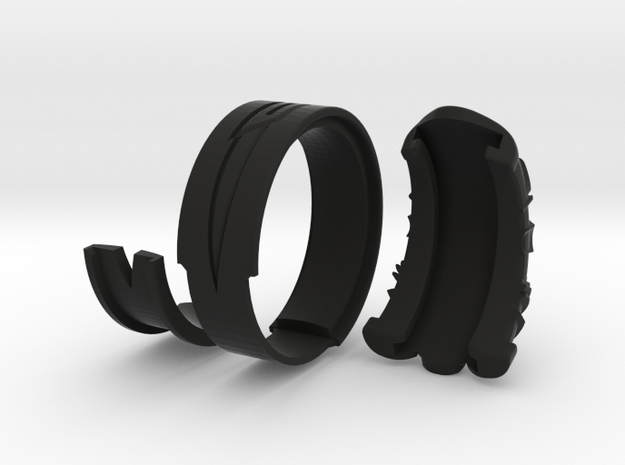 Vambrace Ring 8 in Black Natural Versatile Plastic