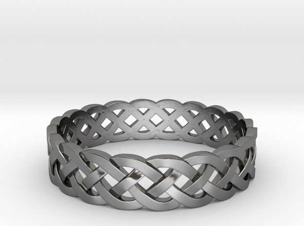 Rohkea Bold Celtic Knot Size 6 in Fine Detail Polished Silver