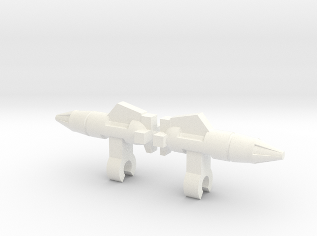 Searcher Missile (3mm clip) x2 in White Processed Versatile Plastic