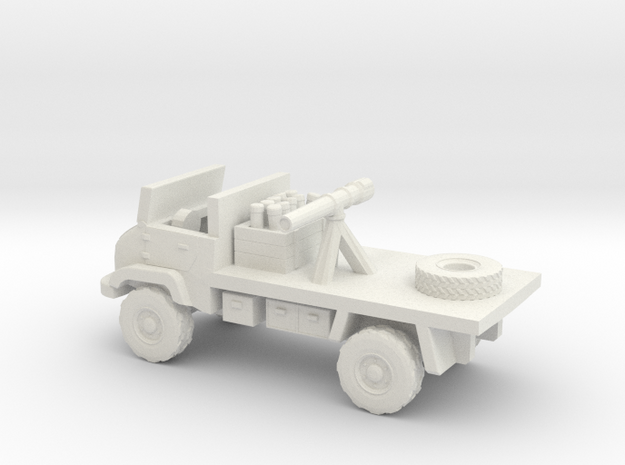 1:144 UNIMOG 404S Recoilless Rifle Carrier in White Natural Versatile Plastic