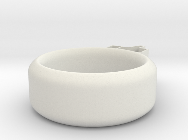 Fun Ring *Like* in White Natural Versatile Plastic