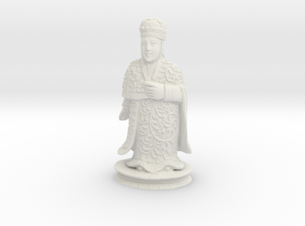 Traditional Cantonese Bishop Statuette 118mm in White Natural Versatile Plastic