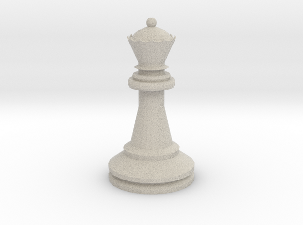 Large Staunton Queen Chesspiece in Natural Sandstone
