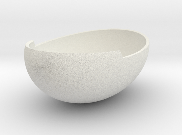 Crunchy Bowl in White Natural Versatile Plastic