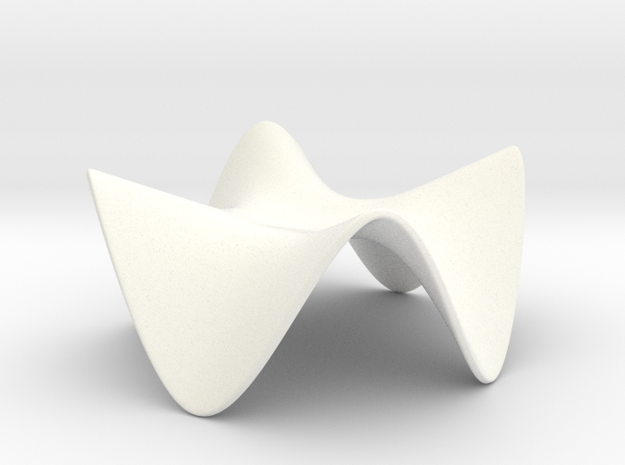 Paraboloid Sculpture in White Processed Versatile Plastic