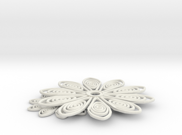Both small and large flower tos starfleet insignia in White Natural Versatile Plastic