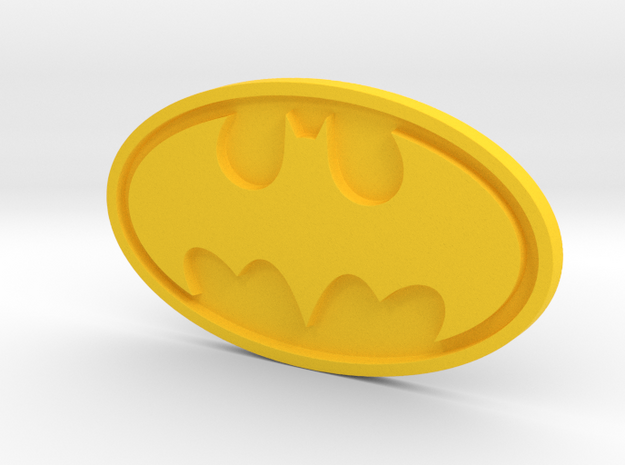 Batman emblem in Yellow Processed Versatile Plastic