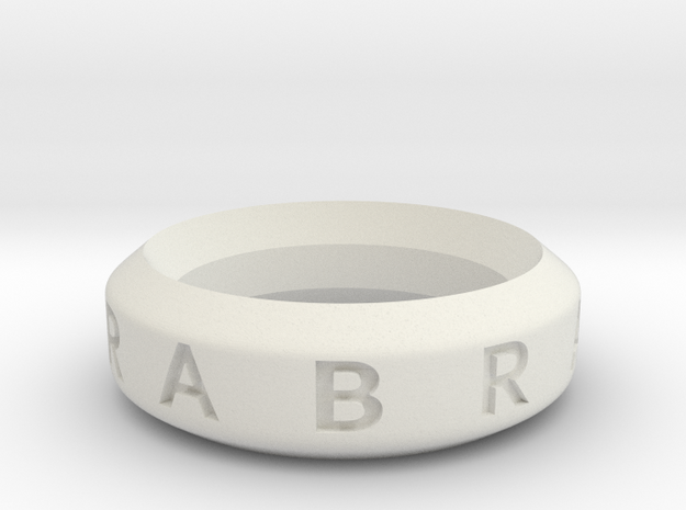 Abracadabra Ring in White Natural Versatile Plastic