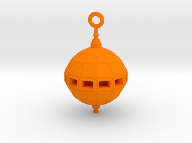 Grenade Bomb Pendant synthetic in Orange Processed Versatile Plastic