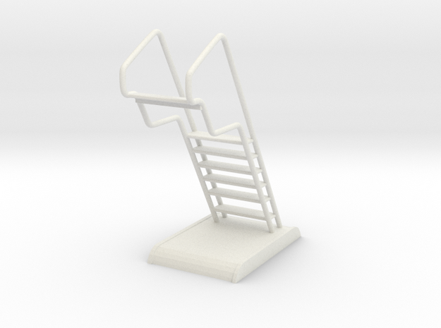1/32 Scale Flight Deck Ladder in White Natural Versatile Plastic