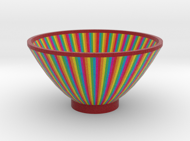 DRAW bowl - multicolor wedges in Full Color Sandstone
