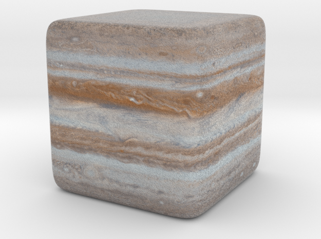 Cube Planet : Jupiter, 1inch in Full Color Sandstone