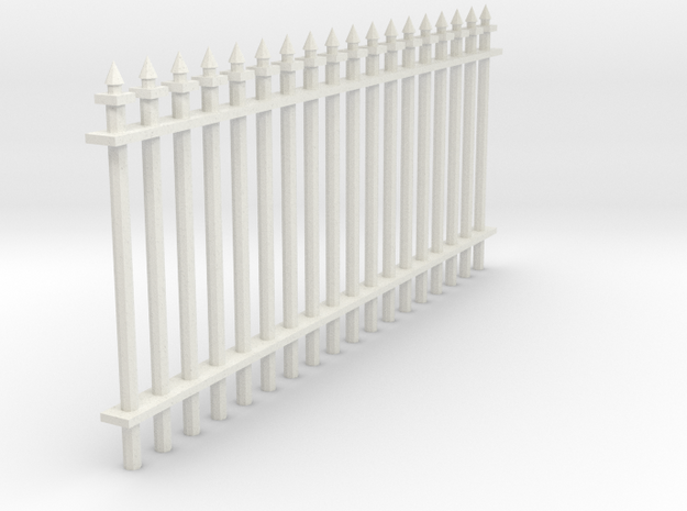 Fence 1 in White Natural Versatile Plastic