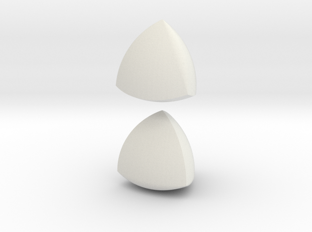 Jumbo (4cm) Meissner Solids in White Natural Versatile Plastic