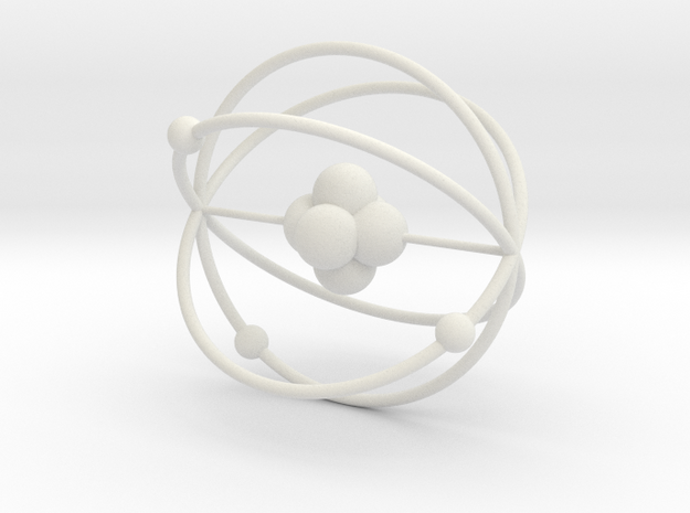 Atom Li6 Lithium in White Natural Versatile Plastic