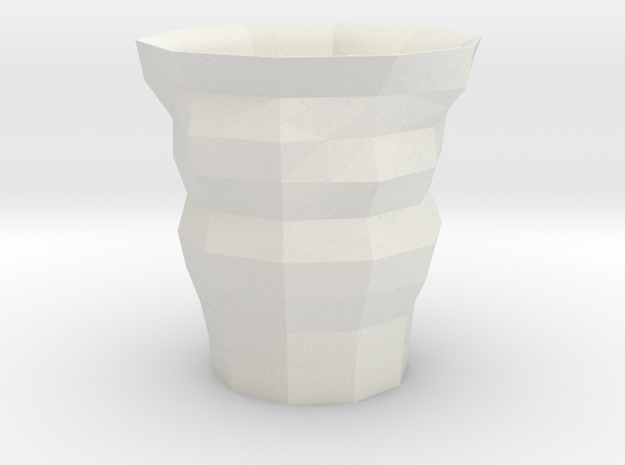 Polygon Cup in White Natural Versatile Plastic