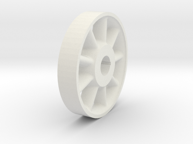 Wheel Center -1-8th in White Natural Versatile Plastic