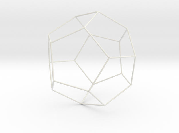 Dodecaedro1 in White Natural Versatile Plastic