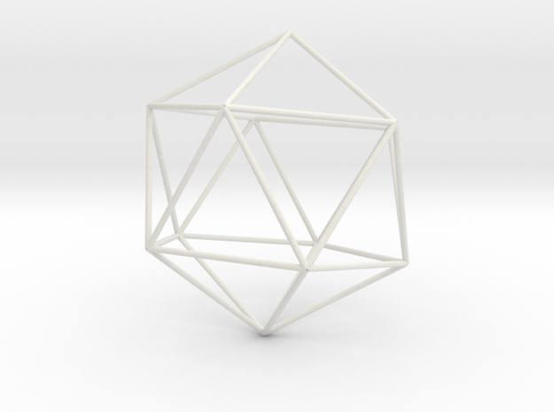 Icosaedro1 in White Natural Versatile Plastic
