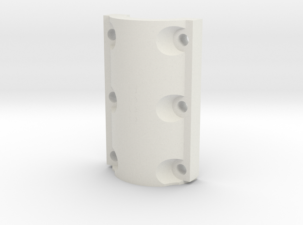 Climax F220 Cross Box Bottom Cap - 1-8th Scale in White Natural Versatile Plastic