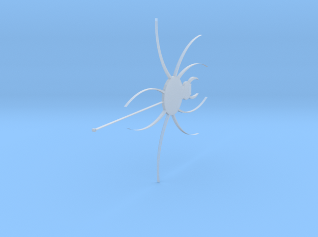 Spider Earring in Smooth Fine Detail Plastic