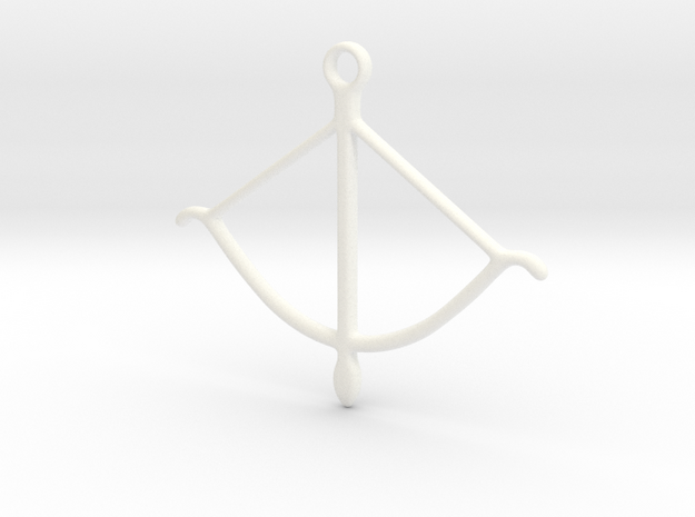 bow pendant 2 in White Processed Versatile Plastic