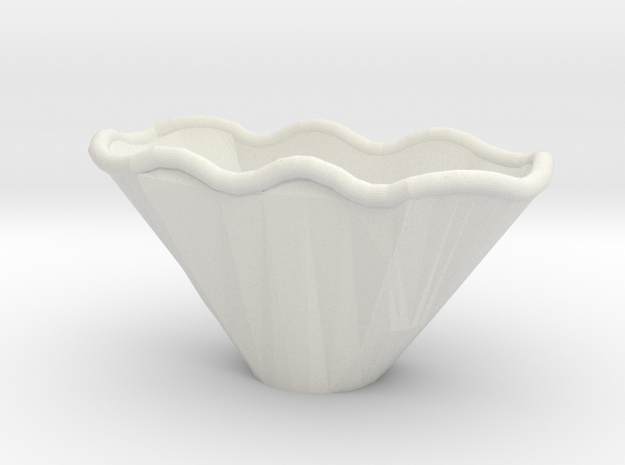Wave Bowl Correct in White Natural Versatile Plastic