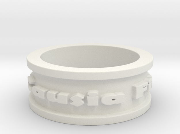 Omnia Causa Fiunt Ring Size 9.25 in White Natural Versatile Plastic