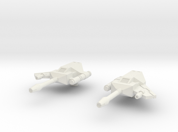 Rumble Frenzy Guns 03 - Hollow Reinforced in White Natural Versatile Plastic