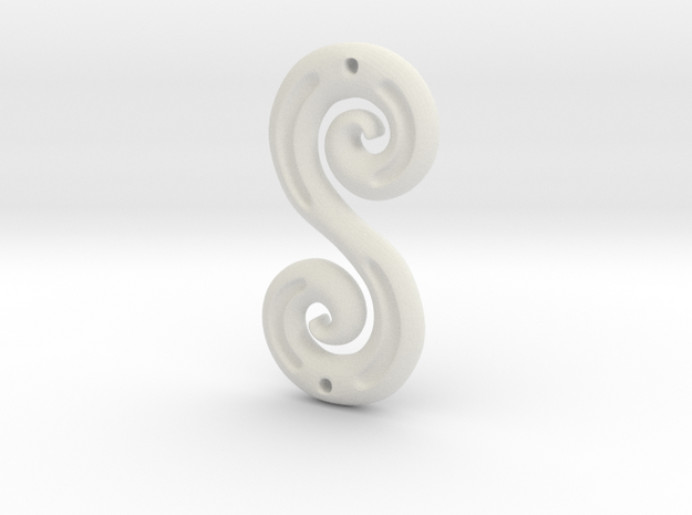 DoubleSpiral in White Natural Versatile Plastic