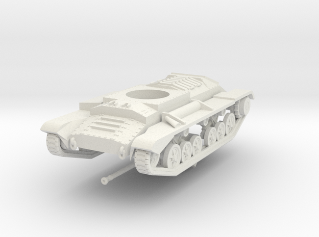 Vehicle- Valentine Tank MkXI (1/72) in White Natural Versatile Plastic