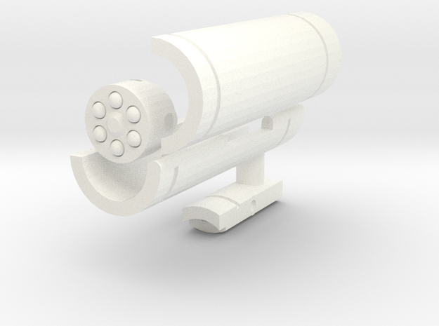Waves of Sound Weapon - Launcher Long in White Processed Versatile Plastic