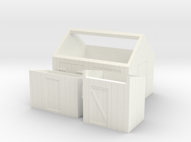 N logging - Small Sheds in White Processed Versatile Plastic