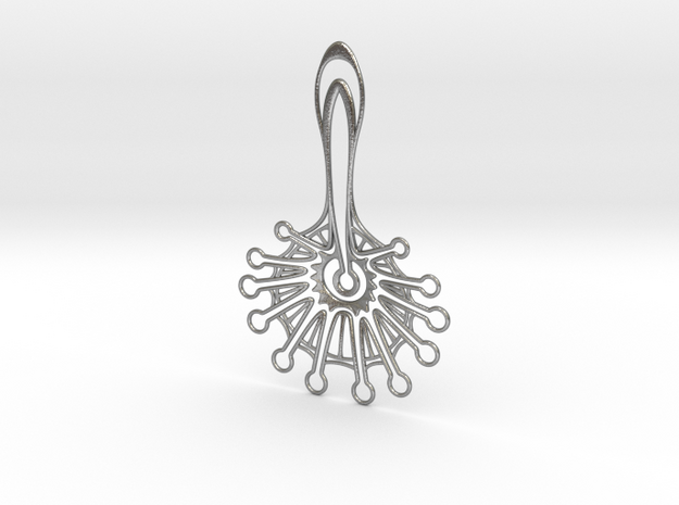 Mystic Flower Pendant in Natural Silver