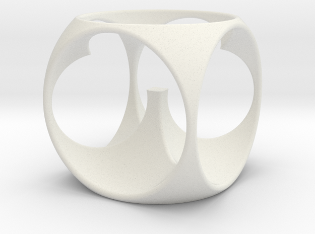 CW-003-EggCup in White Natural Versatile Plastic