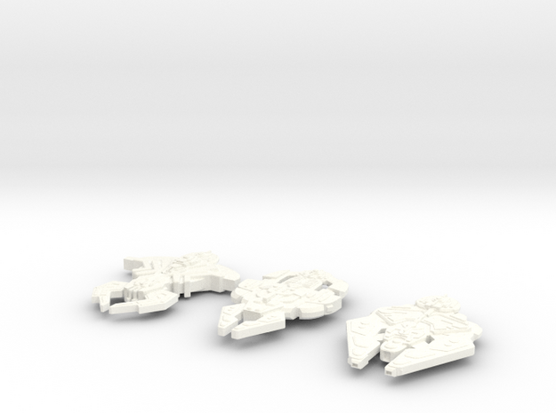Cardassian 3-Pack in White Processed Versatile Plastic