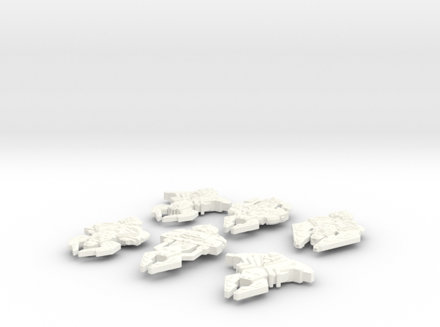 Cardassian Six Pack in White Processed Versatile Plastic