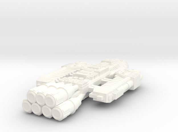 Battlestar Barricade in White Processed Versatile Plastic