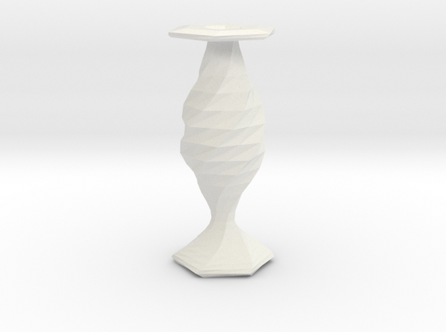 twisted fish flower  vase in White Natural Versatile Plastic
