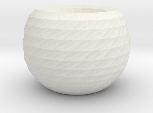 twisted ball vase 2 in White Natural Versatile Plastic