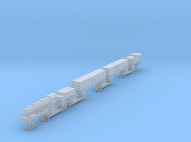 Steam Train (one piece, track not included) in Tan Fine Detail Plastic