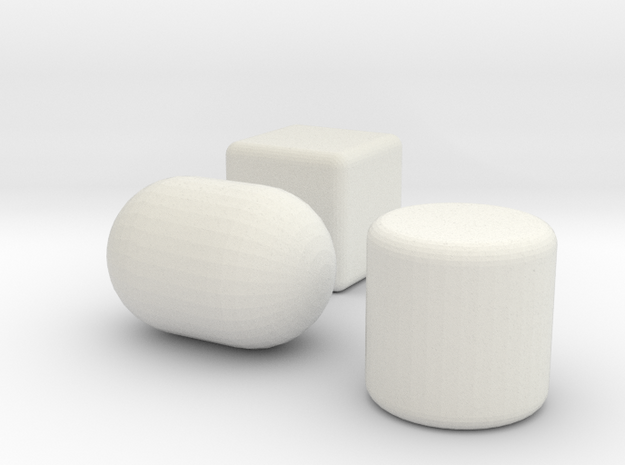 the prims footstools collection in White Natural Versatile Plastic