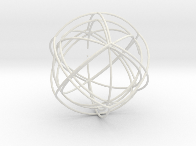 Rhombicage-r1-s25-o2-n12-dTrue-x0 in White Natural Versatile Plastic